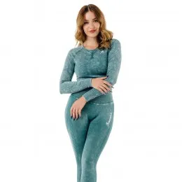 SPORTSKI TOP (DUGI RUKAV) MAYA, jeans petrolej