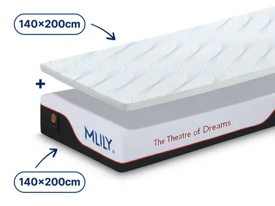 Set 1x Madrac Mlily® Manchester United Supreme 140x200 cm i 1x Dormeo Aloe Vera Vitalis 2u1 nadmadrac 5 cm 140x200 cm