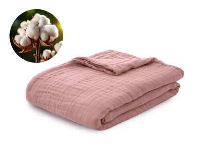 Dormeo Cotton Muslin deka - pink