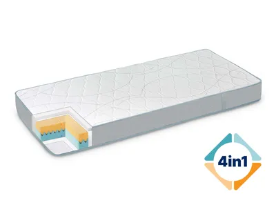 Madrac Dormeo iMemory Silver 20 cm. 4 kombinacije tvrdoće, 3 zone, dvostruka revirzibilna jezgra, memorijska pjena, Ecocell® pjena, srebrna vlakna