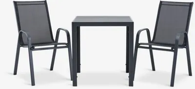 JERSORE D70 stol + 2 LEKNES stolica crna