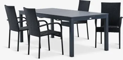 VATTRUP D206/321 stol + 4 GUDHJEM stolica crna