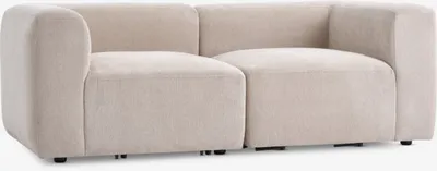 Modularni dvosjed SKEJBY bež tkanina