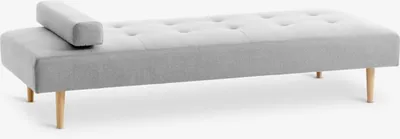 Divan NOREFJELL 200x80 svijetlo siva tkanina/boja hrasta