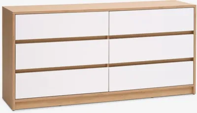 Komoda BILLUND 3+3 bijela/natur hrast boja