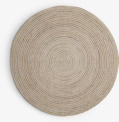 Tepih SANDELTRE Ø120 natur/siva