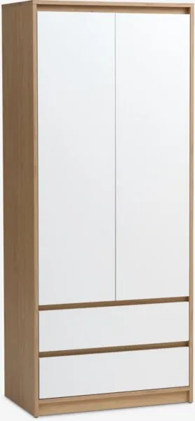 Ormar BILLUND 80x193 bijela/natur hrast