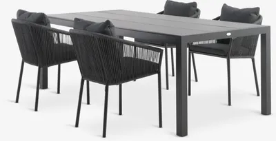 HAGEN D214 stol + 4 GILJA stolice siva