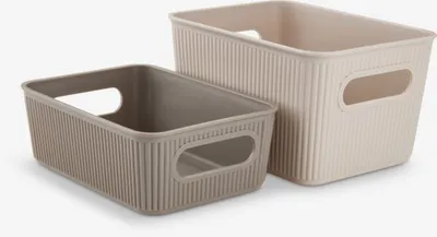 Kutija za odlaganje JUNSELE 2 kom. plastika pijesak