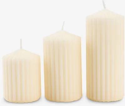 Pillar candles GAUTE Ø6xH9cm 3pcs/pk
