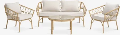 Lounge garnitura JENNUM 4 osoba natur