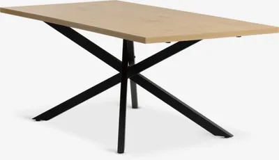 Trpezarijski stol NORTOFT 95x200 topli hrast boja/crna