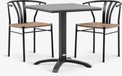 HOBRO D70 stol siva + 2 TAGMARK stolica crna