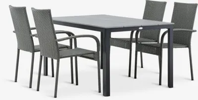 MARIELYST D150 stol + 4 GUDHJEM stolica siva