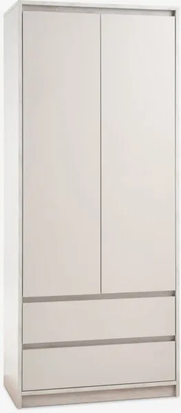Ormar BILLUND 80x193 2 vrata 2 ladice travertin/bež