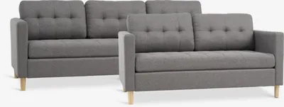 Set kauča FALSLEV 2 komada siva tkanina