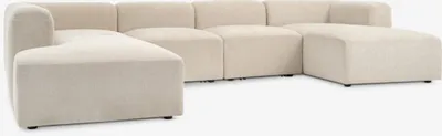 Modularna garnitura SKEJBY 5os. s produžetkom/otv. bež tkan.