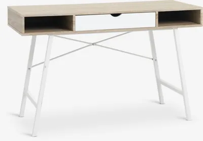 Radni stol ABBETVED 48x120 boja svijetli hrast/bijela