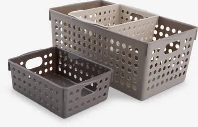 Kutija za odlaganje JONSTORP 3 kom. plastika pijesak