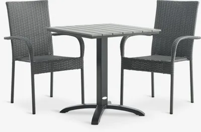 HOBRO D70 stol + 2 GUDHJEM stolica siva