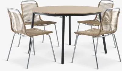 AKTIVEN D118/168 stol + 4 MIDDAGSBERGET stolica natur