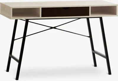 Radni stol ABBETVED 48x120 boja svijetli hrast/crna