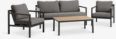 Lounge garnitura BEJSTRUP za 4 osobe siva