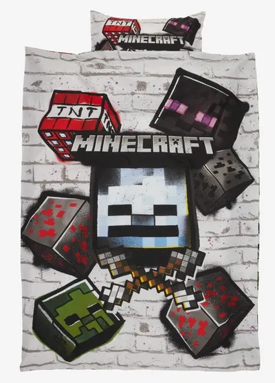 Set posteljine MINECRAFT 140x200 siva