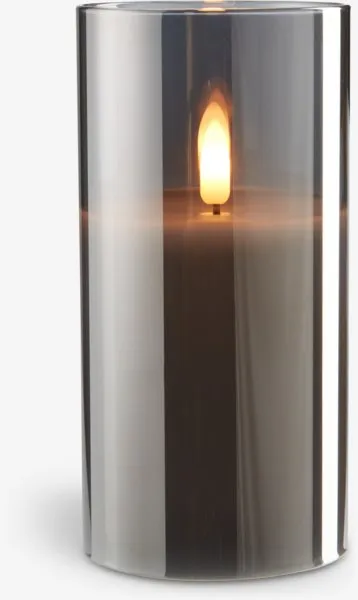 LED svijeća KLAUS Ø8xV15cm siva