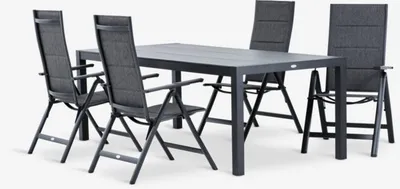 HAGEN D214 stol + 4 MYSEN stolica siva
