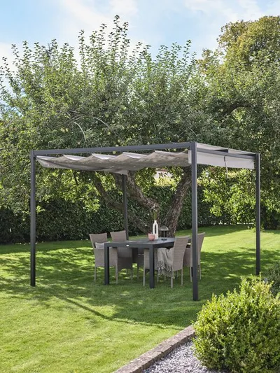Pergola HJORTEMOSE Š3xD3xV2,3m svijetlo siva