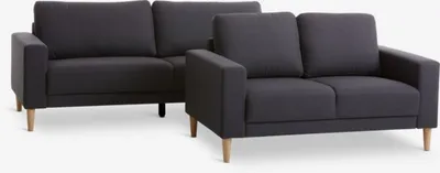 Trosjed+dvosjed EGENSE tamno siva tkanina