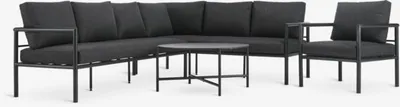 Lounge garnitura TAERNABY 7os. crna