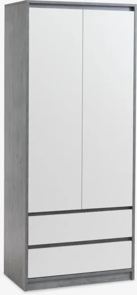 Ormar BILLUND 80x193 bijela/beton siva