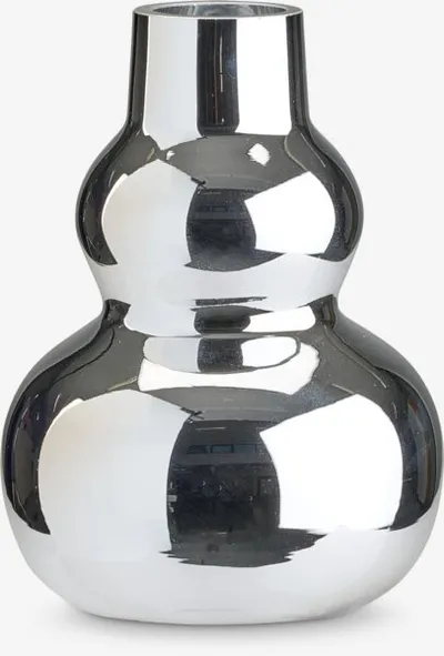 Vase CHRISTOFFER Ø17xH13cm chrome