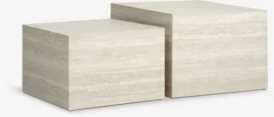 Stolić ROLSTED 58x58/50x50 boja travertin 2kom