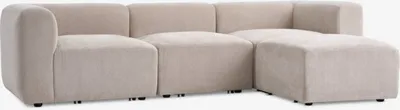 Modularna ugaona garnitura SKEJBY s tabureom pijesak tkanina