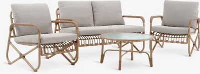 Lounge garnitura FJAND 4 osobe natur izgled bambus