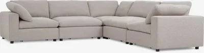 Modularna kutna garnitura LYBY 5 osoba pijesak tkanina