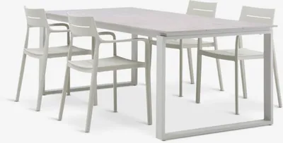 SONNERUP D215 stol + 4 INGSTRUP stolica bež