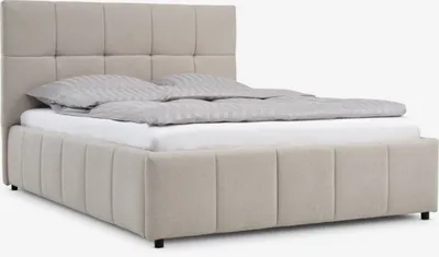 Okvir kreveta VEMMELEV s odlaganjem 120x200 bež tkanina