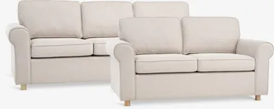 Set kauča FERRITSLEV 2 komada bež tkanina