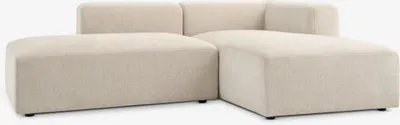 Modularni dvosjed SKEJBY produžetak/otvoreni kraj bež tkanin