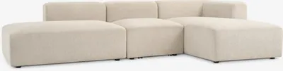 Modularni trosjed SKEJBY produžetak/otvoreni kraj bež tkanin
