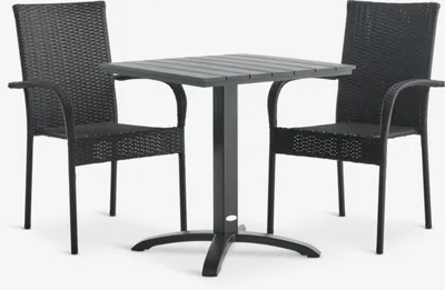 HOBRO D70 stol + 2 GUDHJEM stolice crna