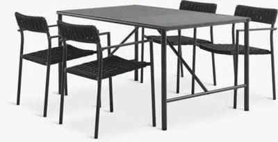 VIERLI D149 stol + 4 TRILLEVALLEN stolice crna