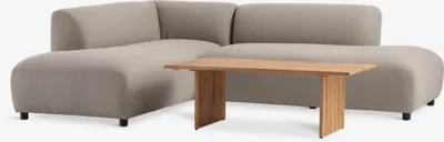 Lounge garnitura LOFSDALEN natur + STORHOGNA 4os. sivk-smeđa
