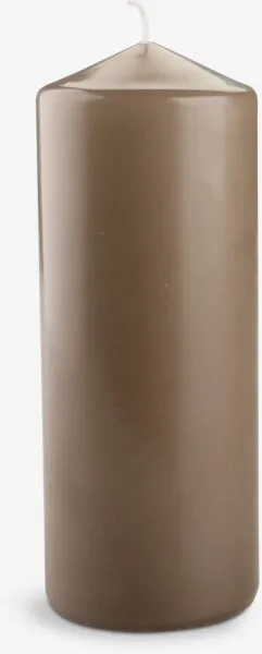 Svijeća TORALF Ø8xV20 cm toplo siva