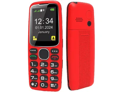 MeanIT mobilni telefon Senior 10 Plus 2.4" - Crveni