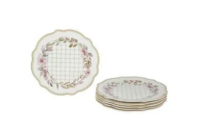 PORCELAN SET ZA KOLACE 19CM 6_1(ROZE RUZE)JH C19-R SIGMA